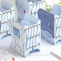 Retractable file bookshelf for junior high school students